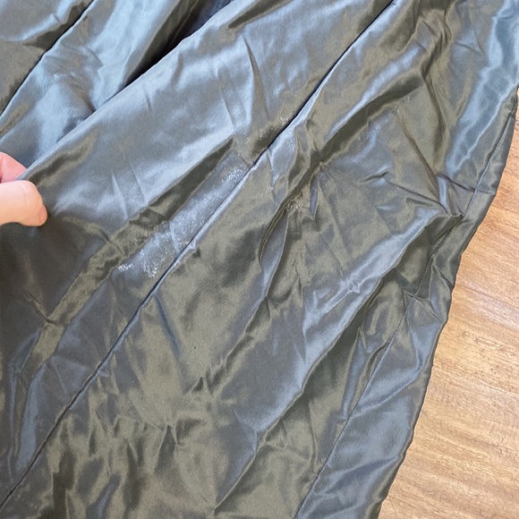 Per Se Silk Dark Green Ballon Sleeve midi Dress size M - Picture 5 of 7